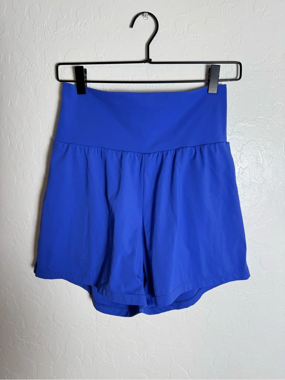 Halara SoftlyZero Airy 2-in-1 Yoga Shorts Aster Blue Medium Long